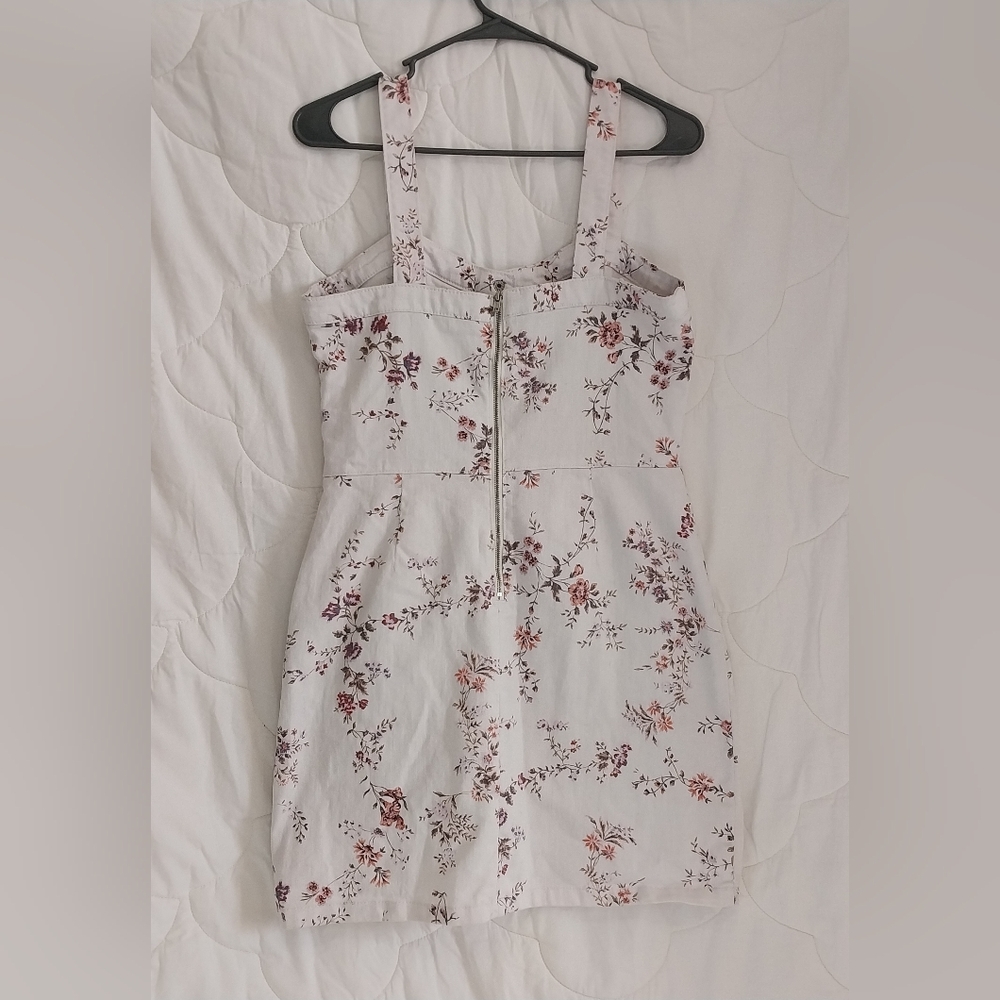 NoBo No Boundaries Juniors (Girls) 11-13 Large Floral White Demin Summer Dress - Picture 13 of 13